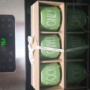 Rae Dunn Good Chives Only Food Bowls Set